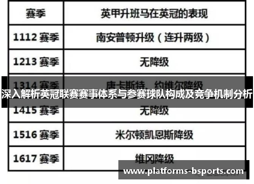 深入解析英冠联赛赛事体系与参赛球队构成及竞争机制分析