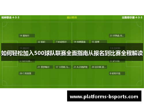 如何轻松加入500球队联赛全面指南从报名到比赛全程解读